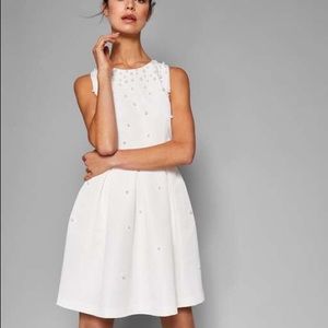 Ted Baker MILLIEA Pearl embellished skater dress 0